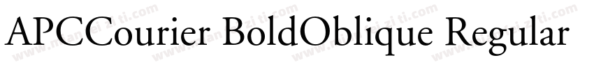 APCCourier BoldOblique Regular字体转换